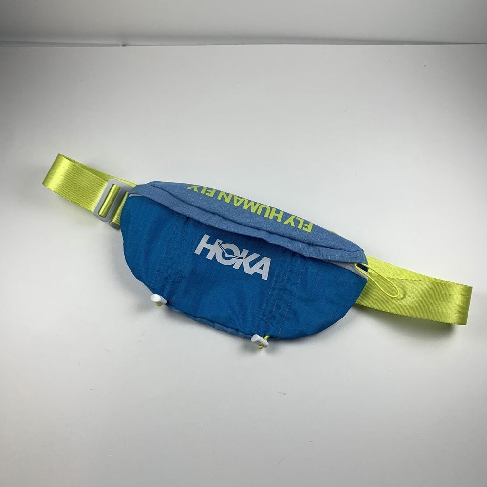 Hoka‎ One One Fly Human Fly Waist Bag Women Blue Green Athletic Running Waistpak